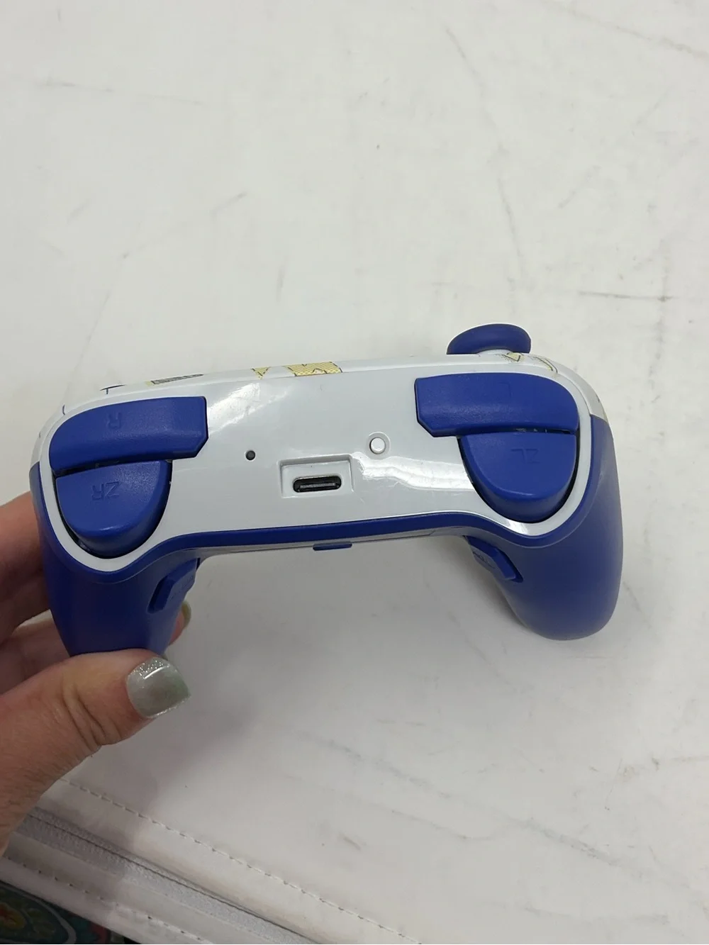 Pikachu Electric Type Wireless Game Controller - White & Blue